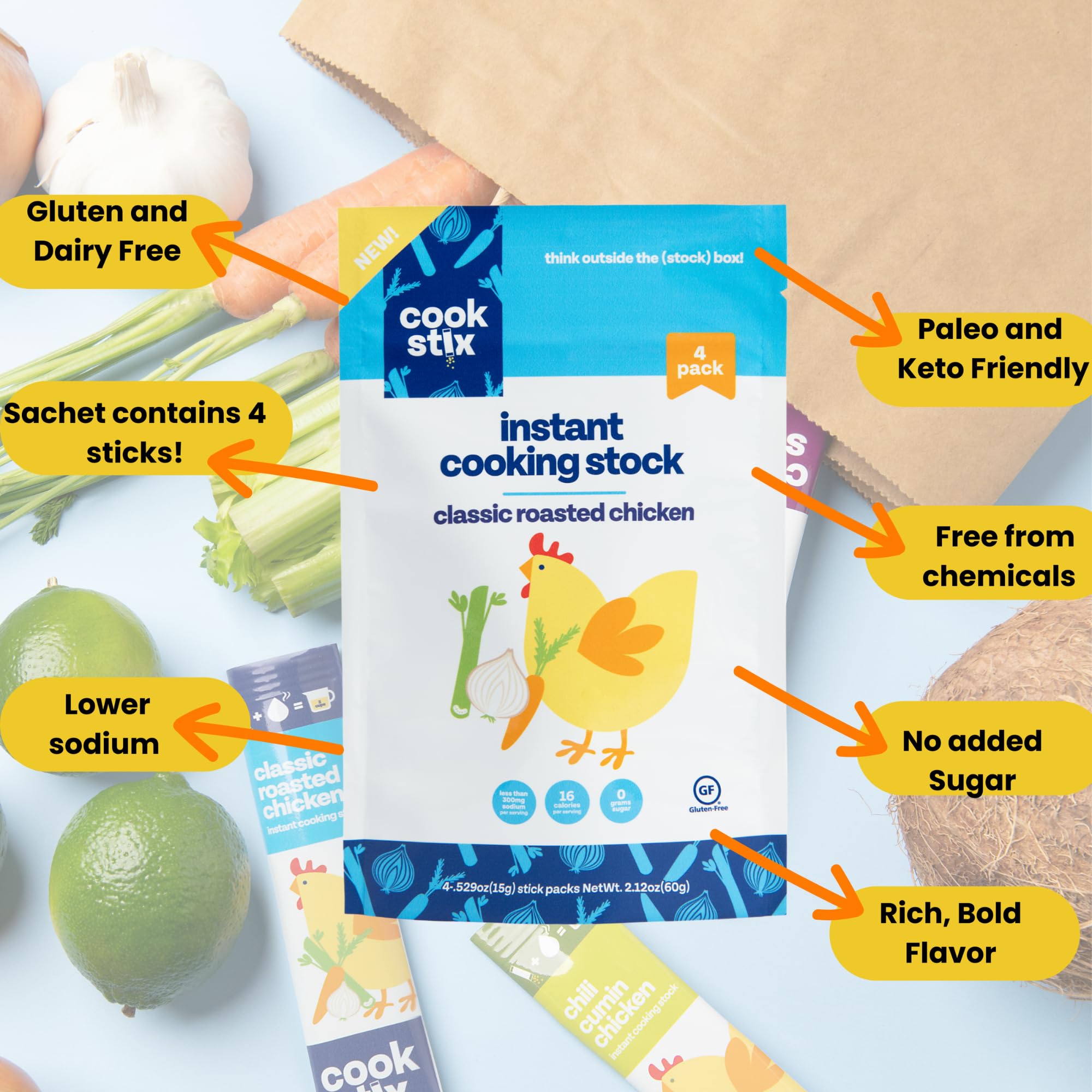 Cookstix dehydrated stock enhances gravies with rich depth