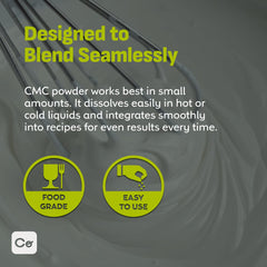 Coolinario CMC dissolves easily in hot or cold liquids for versatile use.