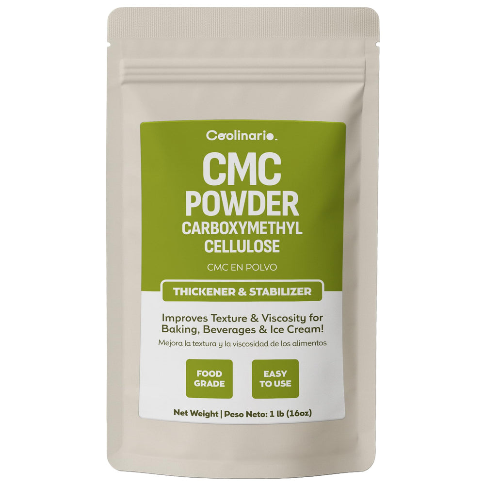 Coolinario CMC powder packaging shown for easy pantry storage and consistent cooking.