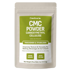 Coolinario CMC powder packaging shown for convenient shelf storage and label visibility.