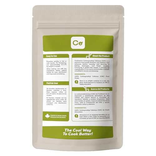 Coolinario CMC powder with scoop illustrates easy portioning for recipes.
