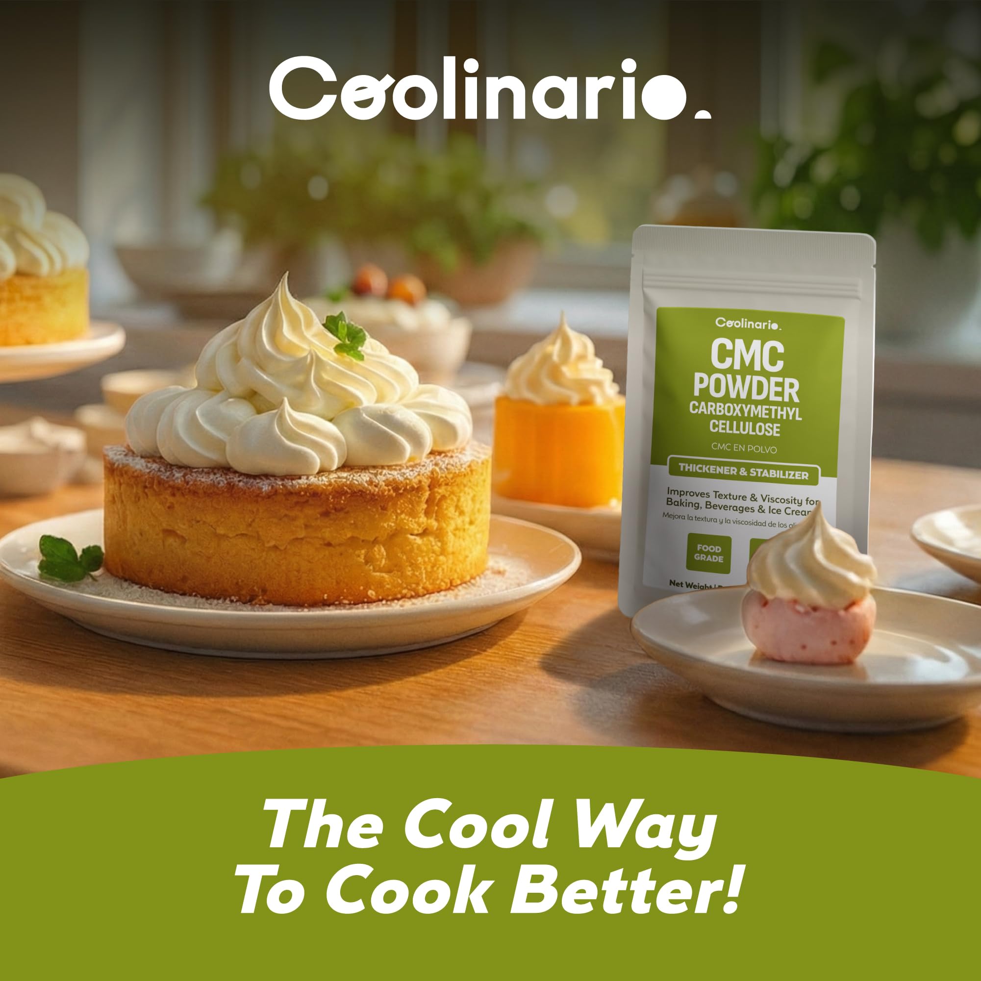 Coolinario CMC stored in airtight container preserves quality.