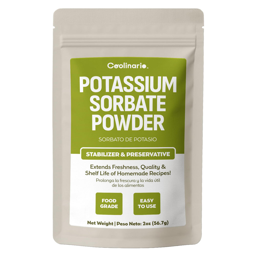 Coolinario Potassium Sorbate bottle stabilizes flavors in wines and beverages
