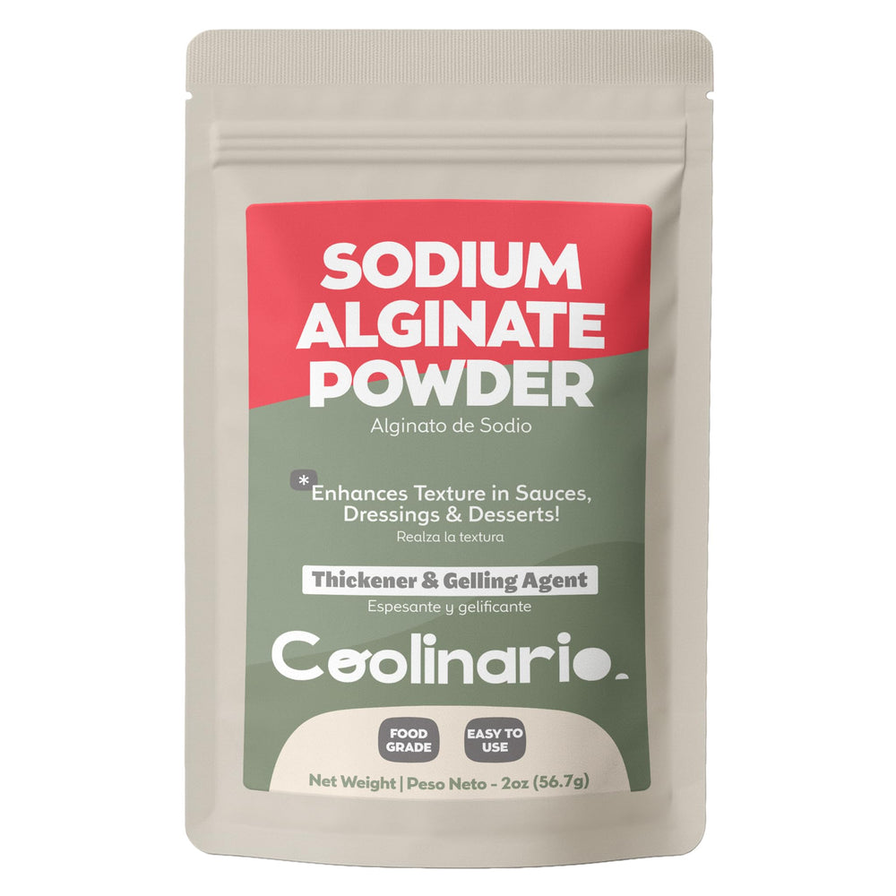 Coolinario sodium alginate powder packaging image shows a resealable container for easy storage.