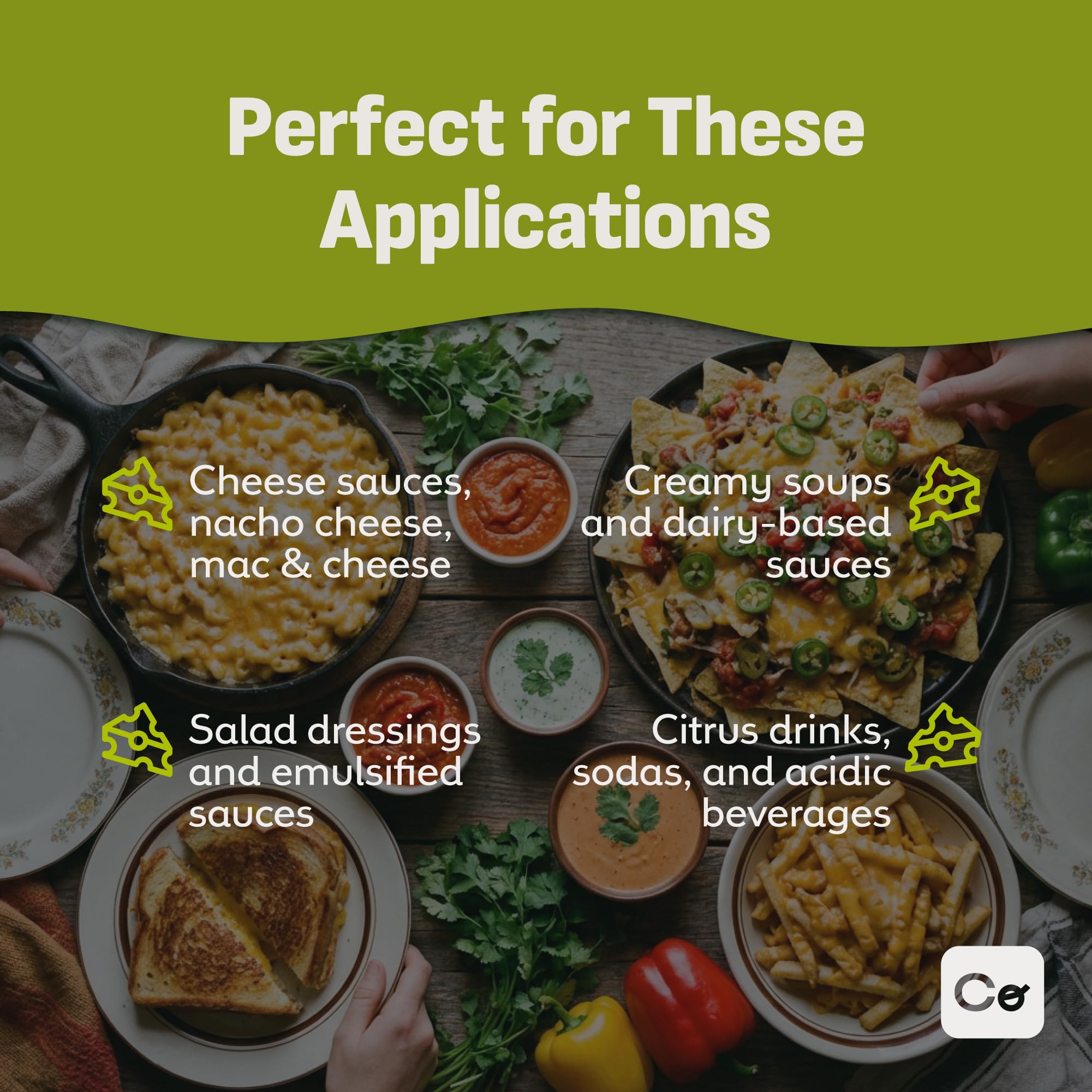Coolinario Sodium Citrate Powder supports smooth bechamel and fondue with even melt.