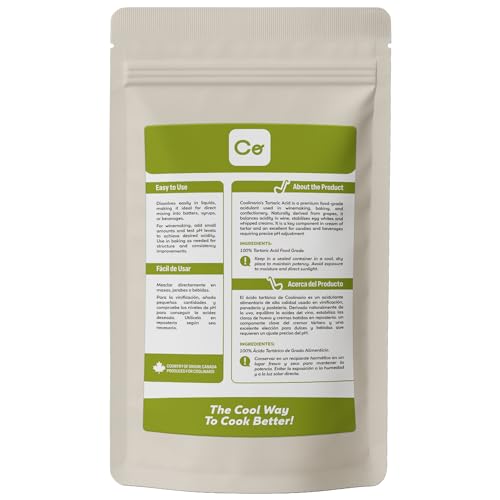 Coolinario Tartaric Acid Powder in a measuring spoon for precise baking adjustments.