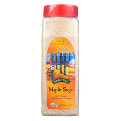 Coombs Family Farms maple sugar container ready for baking and topping, Vermont flavor