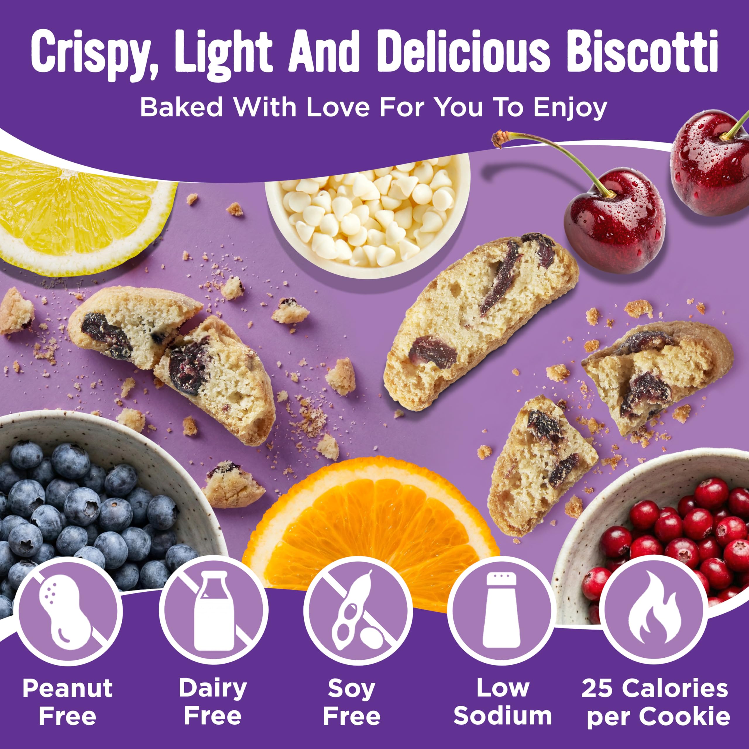 Cooper Street biscotti cherry white chunk—chunky bits ideal for dunking.