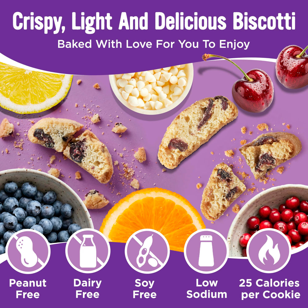 Cooper Street biscotti cherry white chunk—chunky bits ideal for dunking.