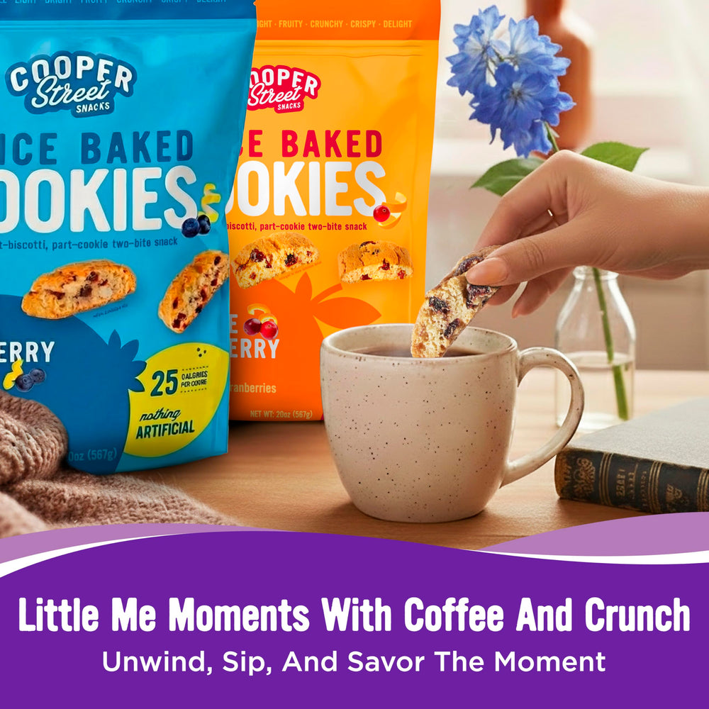 Cooper Street biscotti on plate—dairy-free snack option for any time.