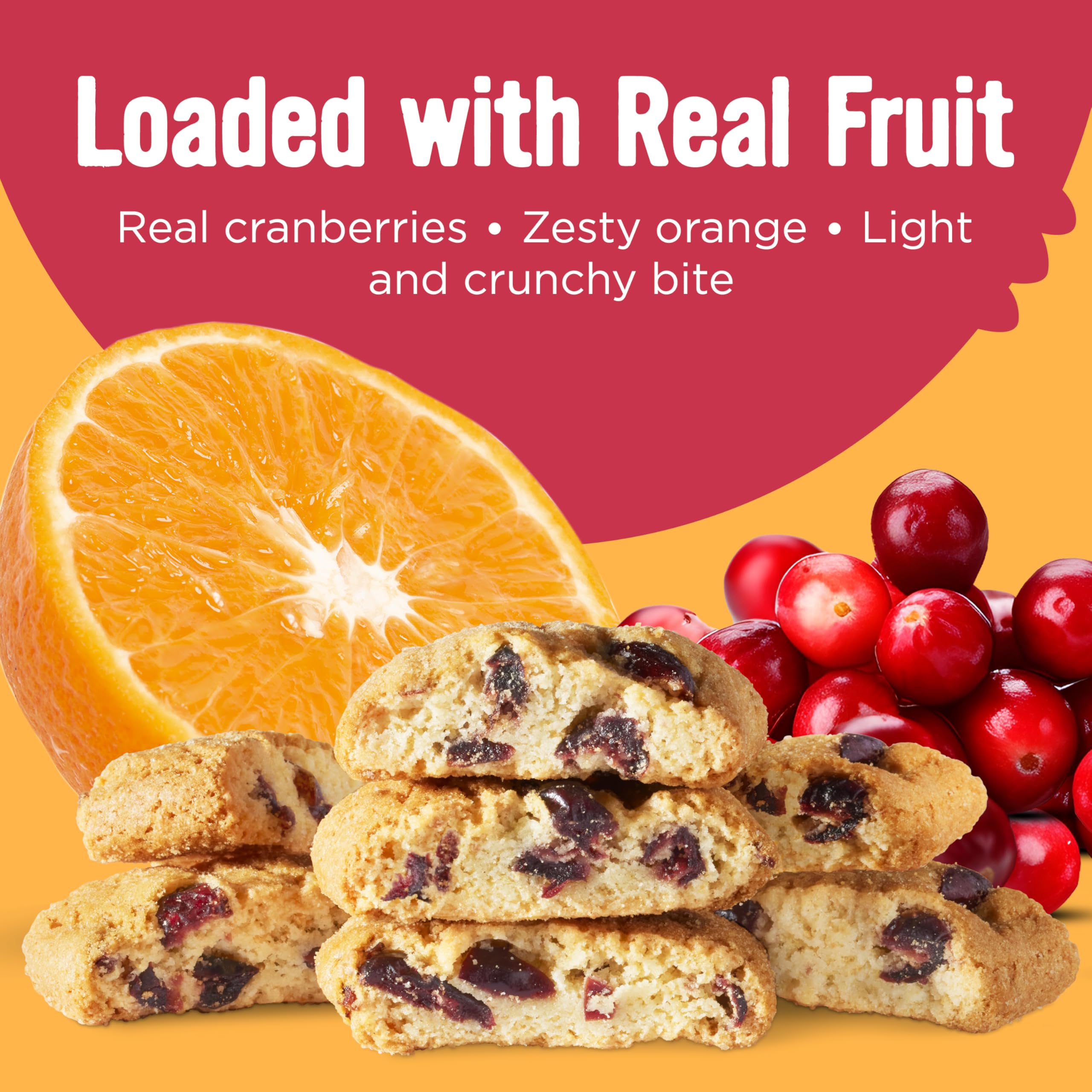 Cooper Street orange cranberry biscotti bite highlighting fruity aroma and crunch.