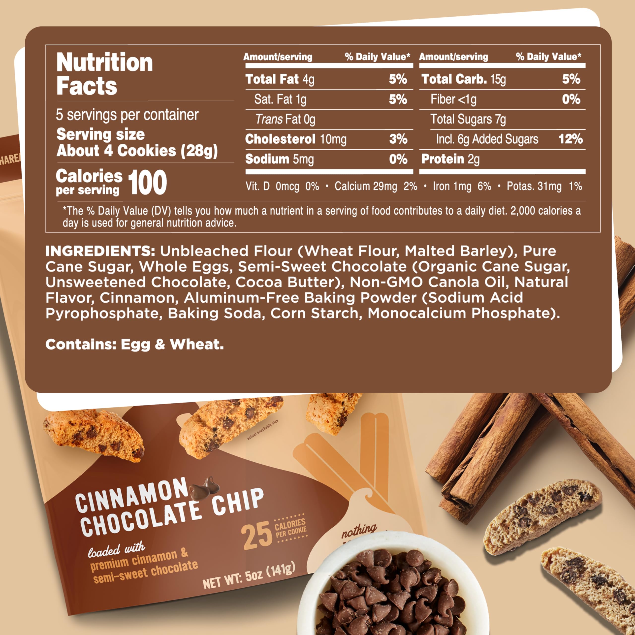 Cooper Street cinnamon-chocolate-chip-biscotti blends spice and chips for cafe flavor.