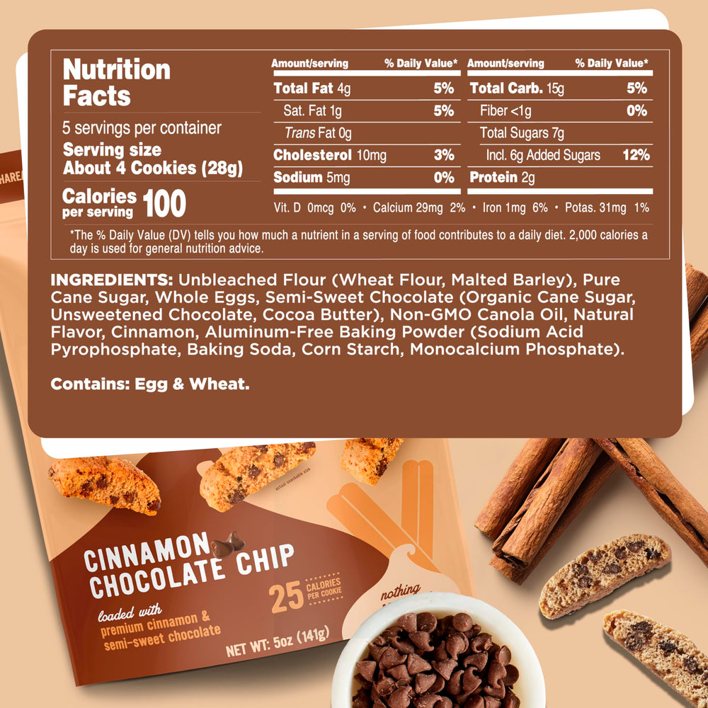 Cooper Street cinnamon-chocolate-chip-biscotti blends spice and chips for cafe flavor.