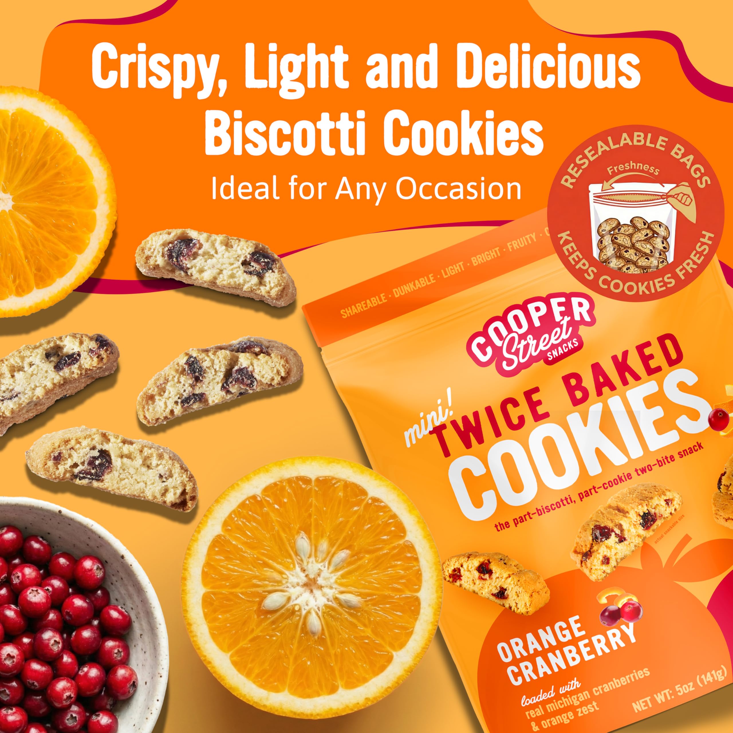 Cooper Street biscotti dunking with coffee moment, ideal dunking snack.