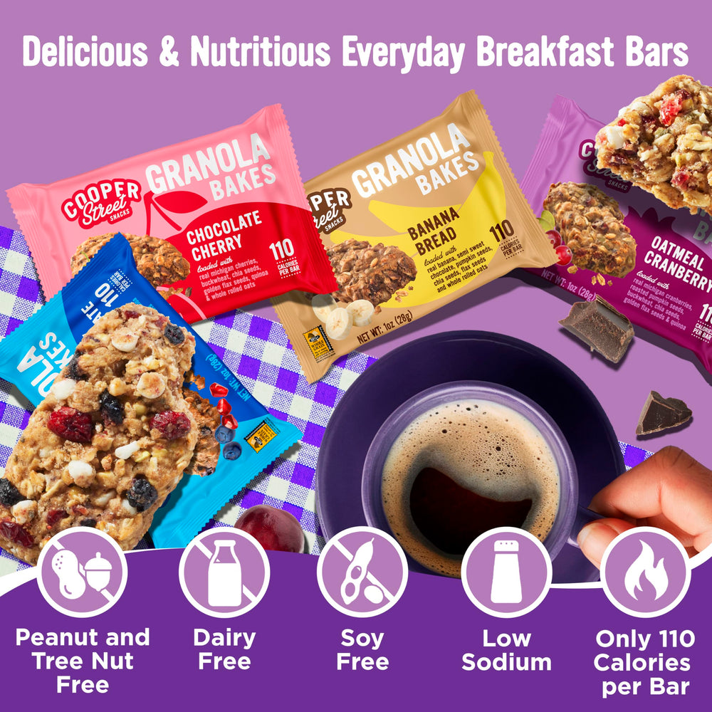 Cooper Street Granola Bakes individually wrapped bars for portion control