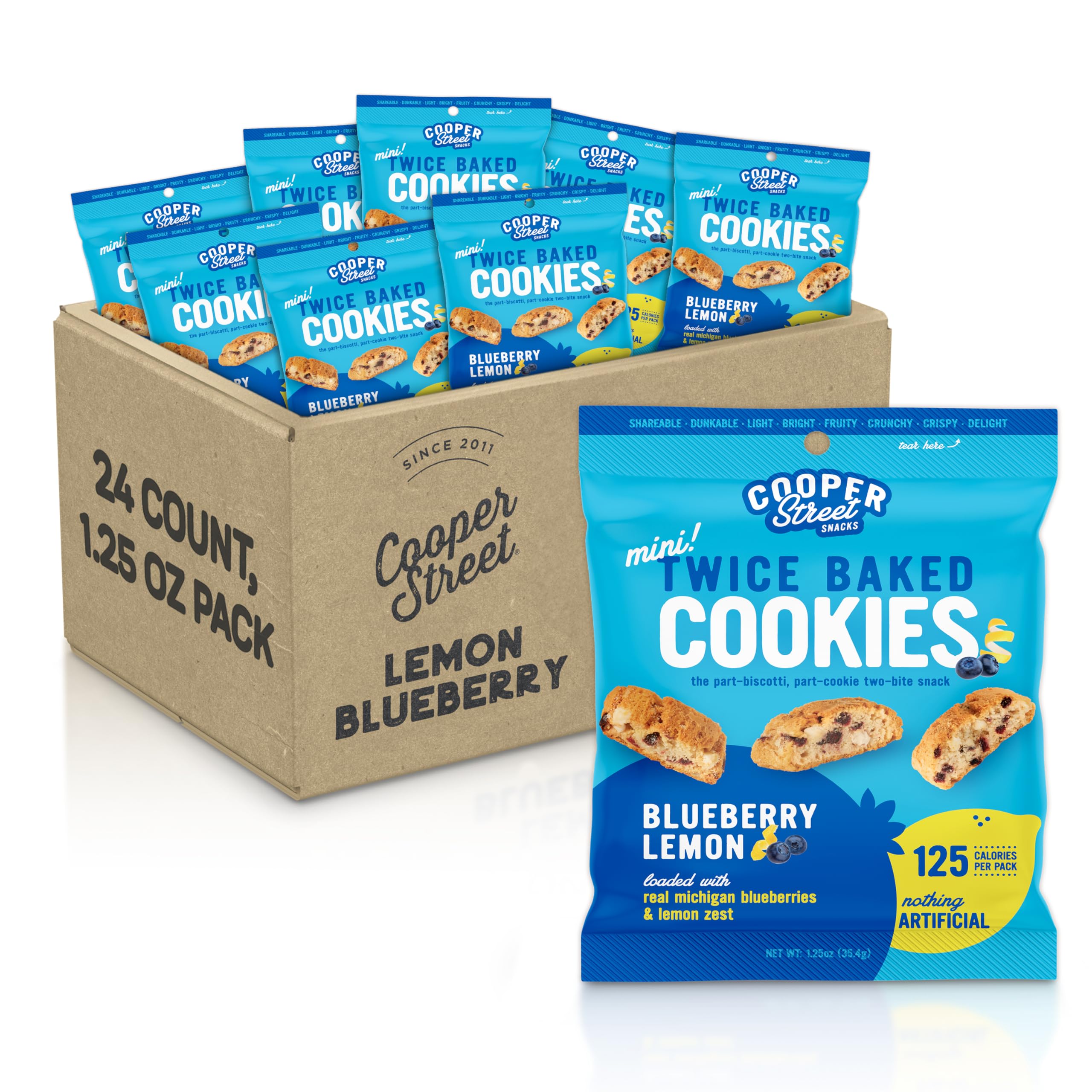 Cooper Street Italian biscotti blueberry lemon crisp, ideal with coffee.