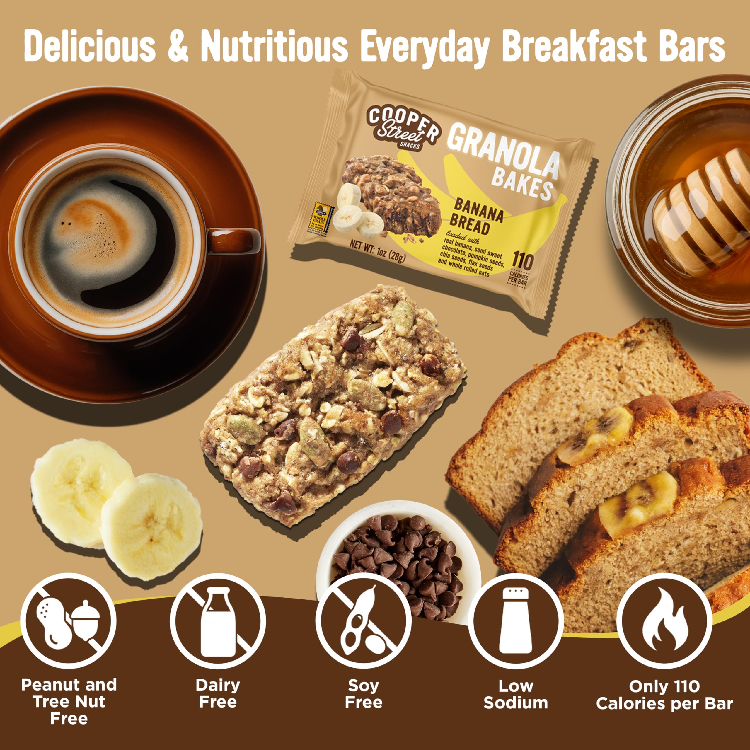 Cooper Street kid-friendly snack granola bar, perfect for school lunches.