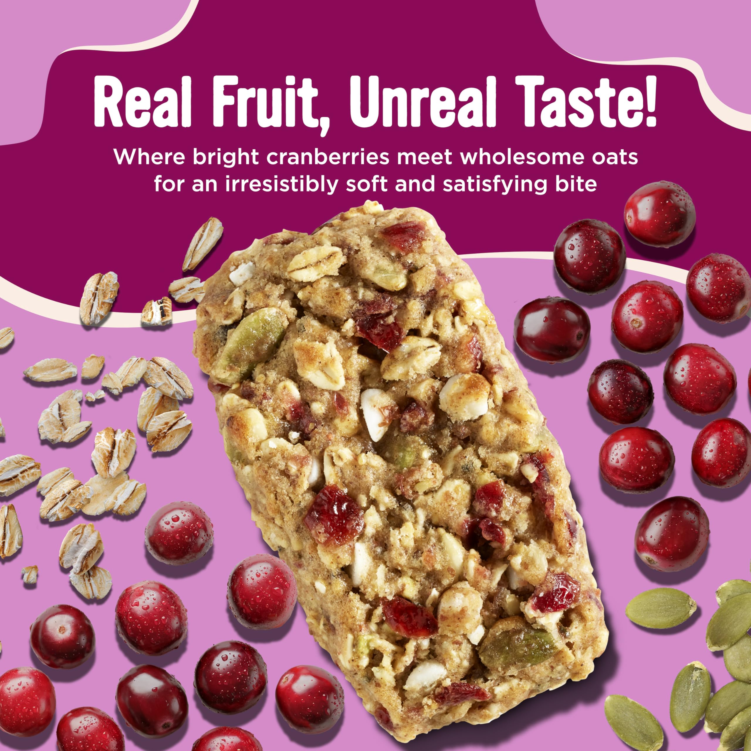 Cooper Street Oatmeal Cranberry Granola Bakes close-up of oats and cranberries for fiber fuel.