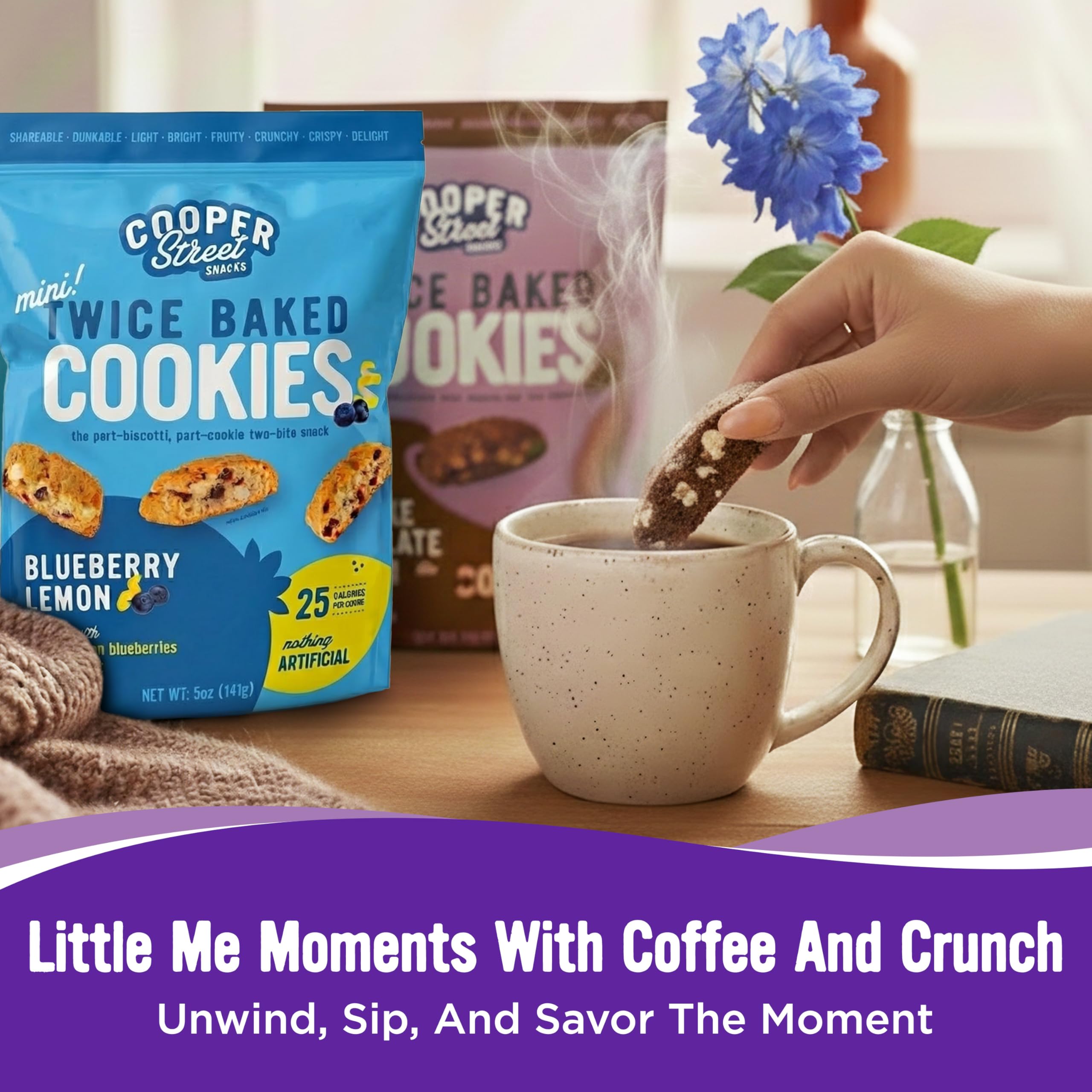 Cooper Street resealable bags keep biscotti fresh
