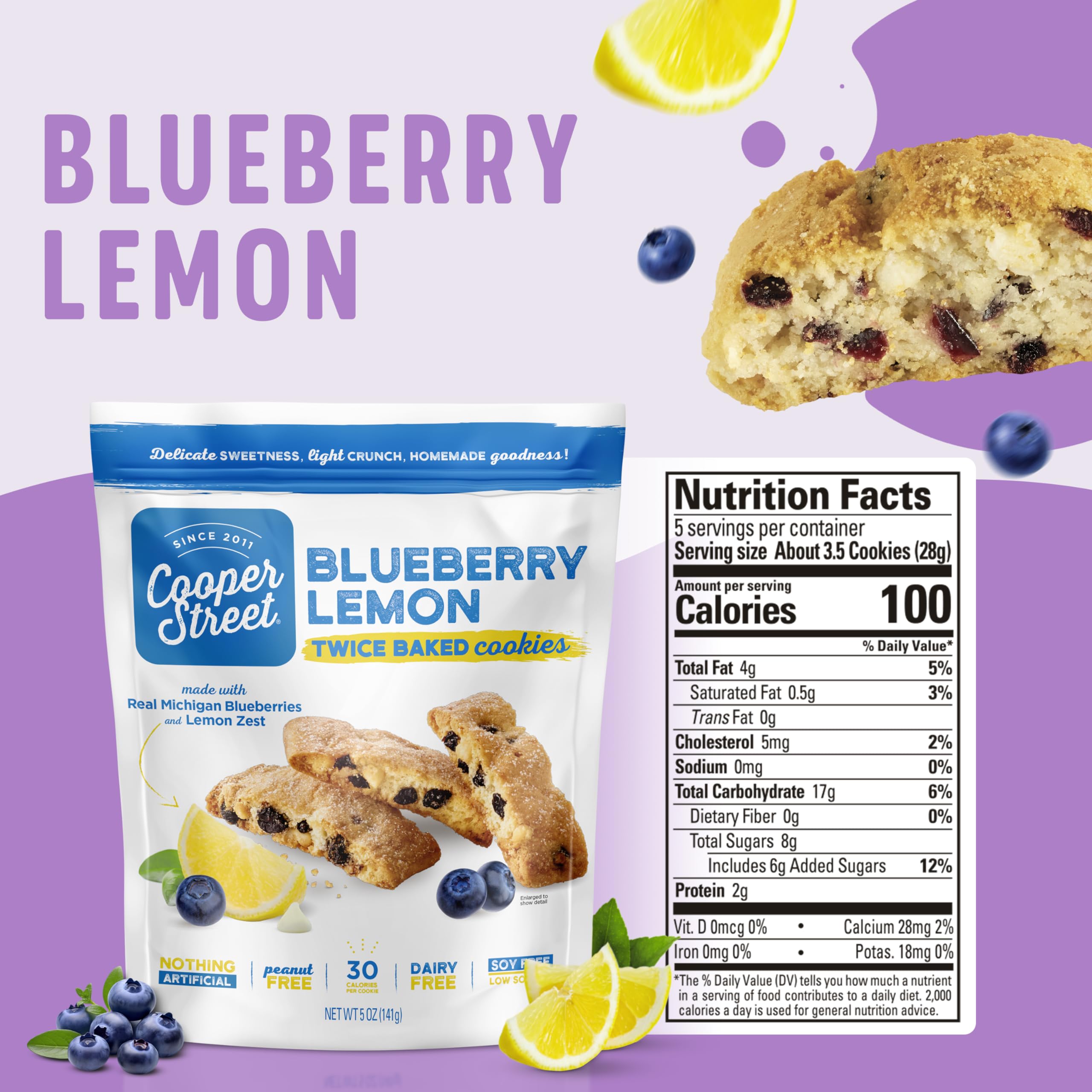 Cooper Street twice-baked biscotti crisp, perfect for on-the-go snacking.