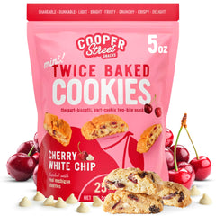 Cooper Street twice baked cherry white chip biscotti ideal for dunking in coffee