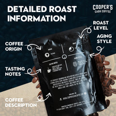 Cooper's Cask Rum Barrel Rwanda beans offer smooth sweetness for afternoon sips