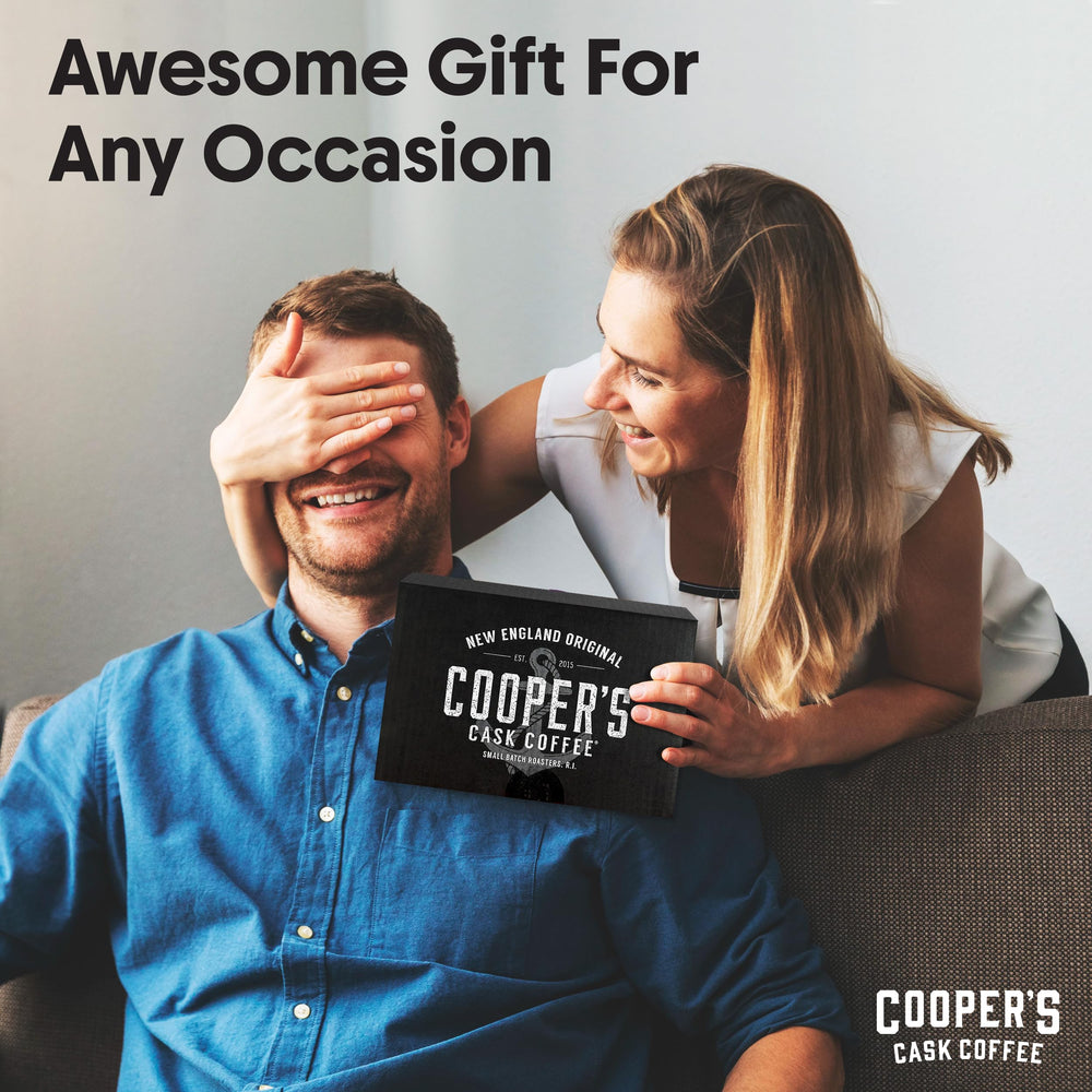 Cooper's Cask whole bean coffee preserves freshness until grind