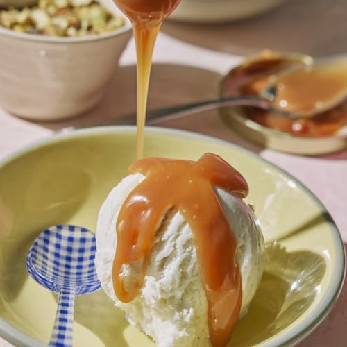 Coop's Salted Caramel Sauce served in a decorative bowl for toppings
