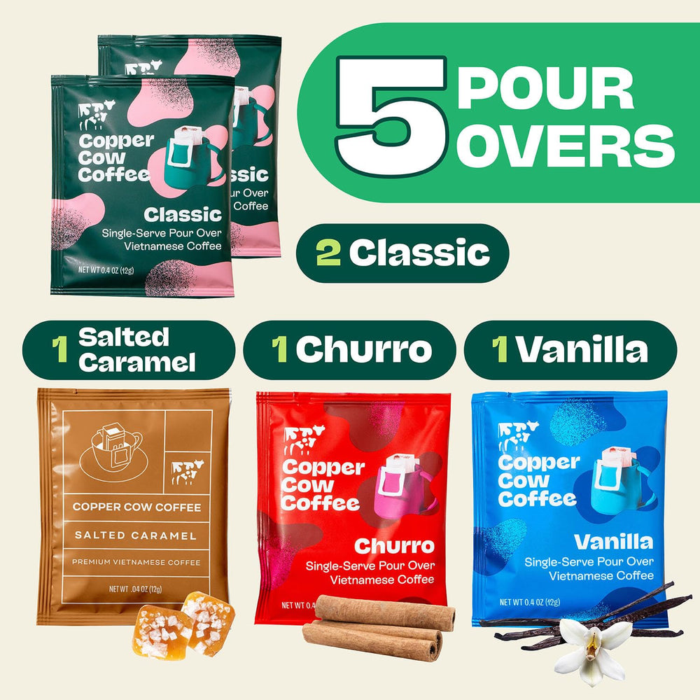 Copper Cow Coffee churro packets offer warm spice aroma