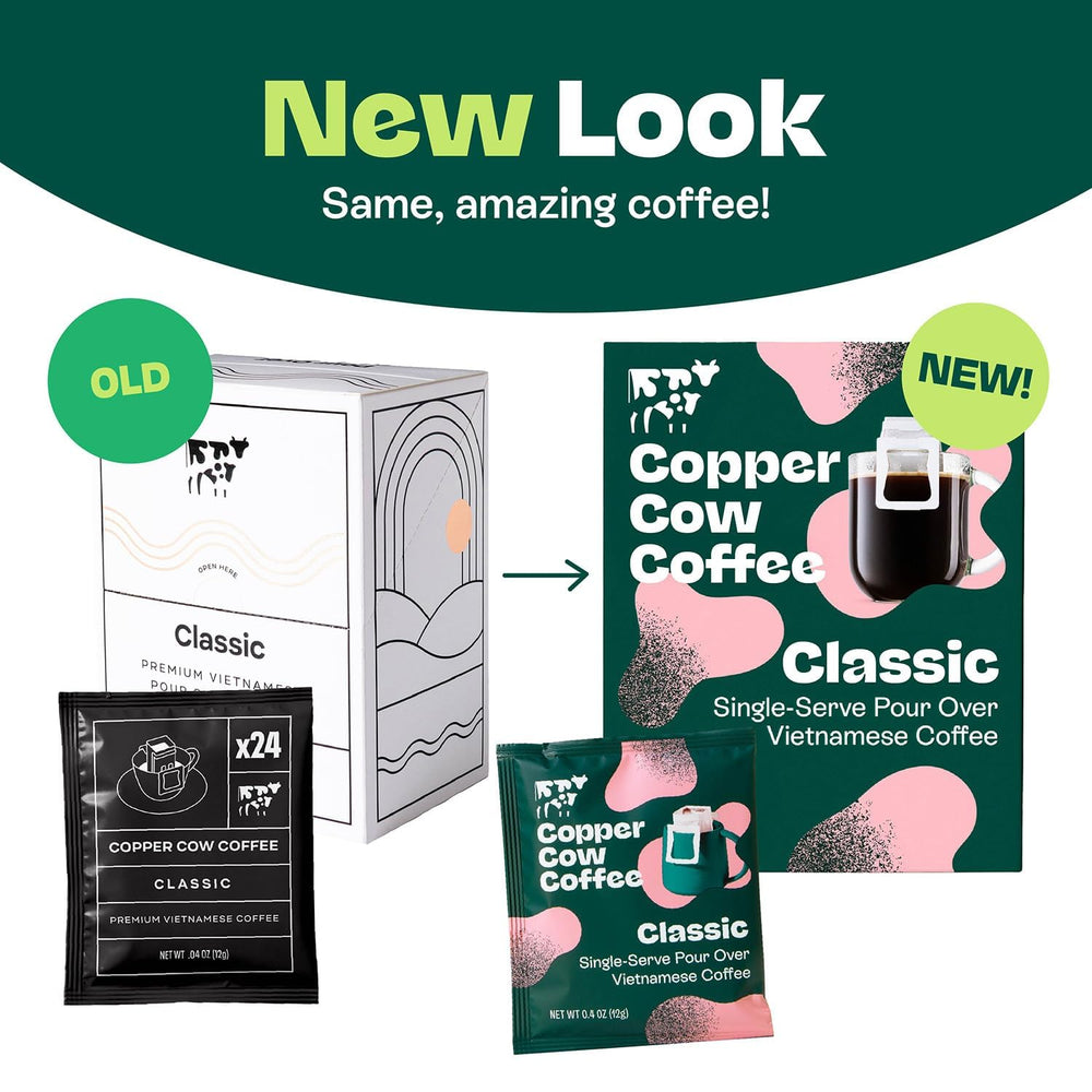 Copper Cow Coffee salted caramel packets with balanced sweetness