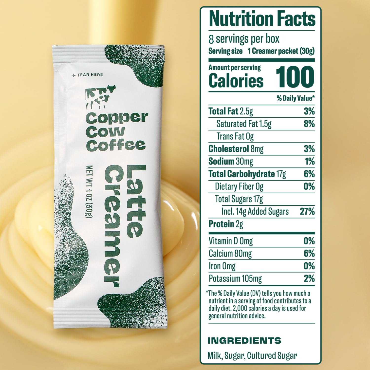 Copper Cow Creamers with sweetened condensed milk for creamy travel lattes