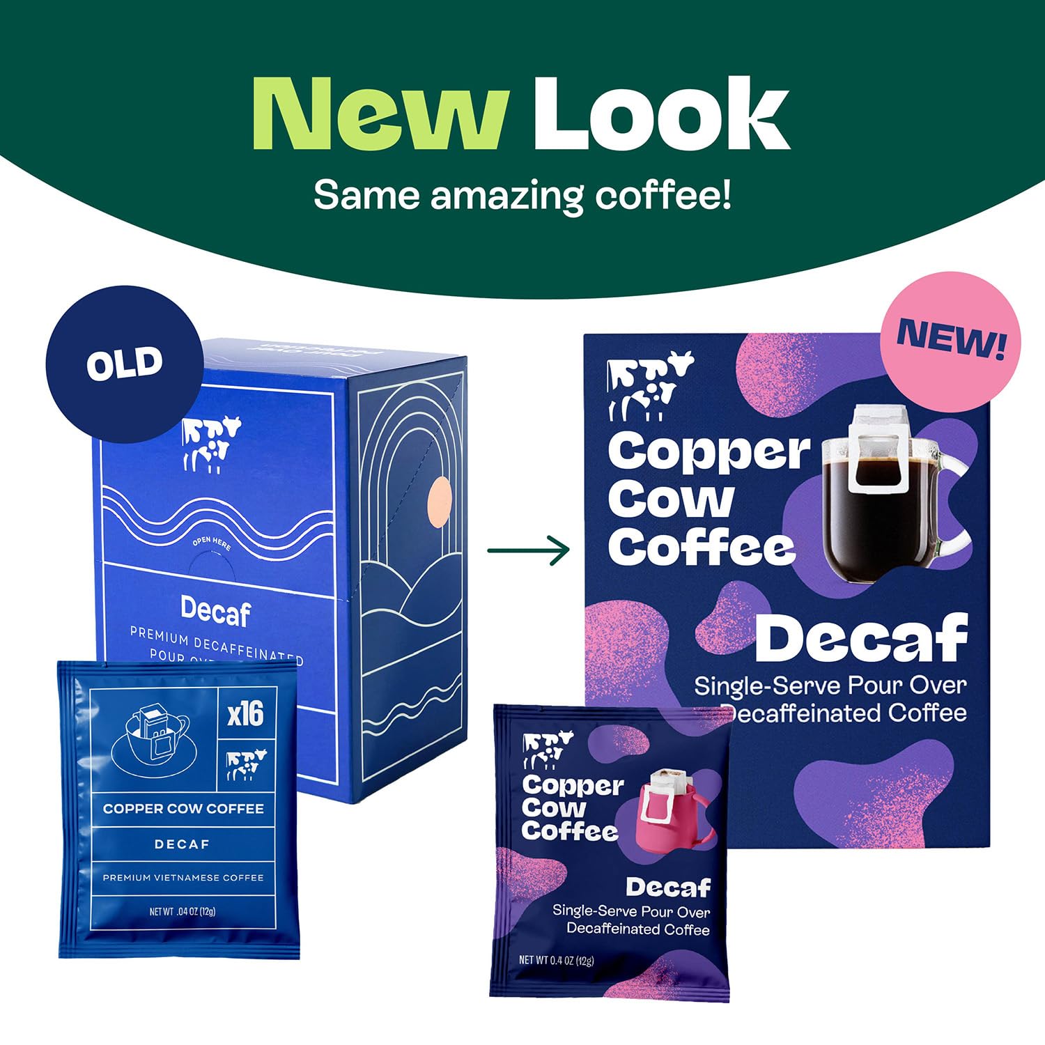 Copper Cow Coffee tear-hang-pour setup demonstrates easy on-the-go brewing