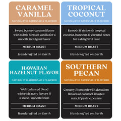 Copper Moon caramel vanilla flavor coffee close-up with aroma
