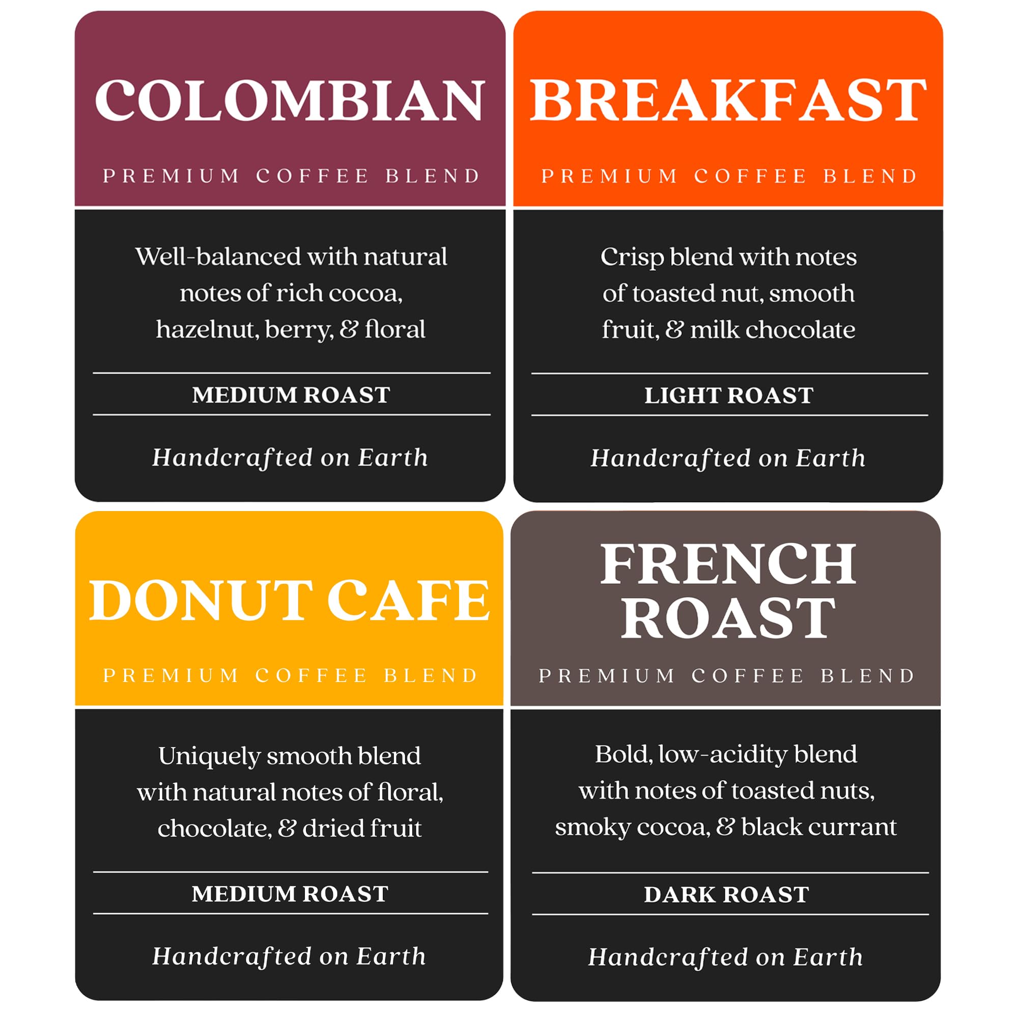 Copper Moon Donut Café Blend pods capture classic American flavor for everyday enjoyment.