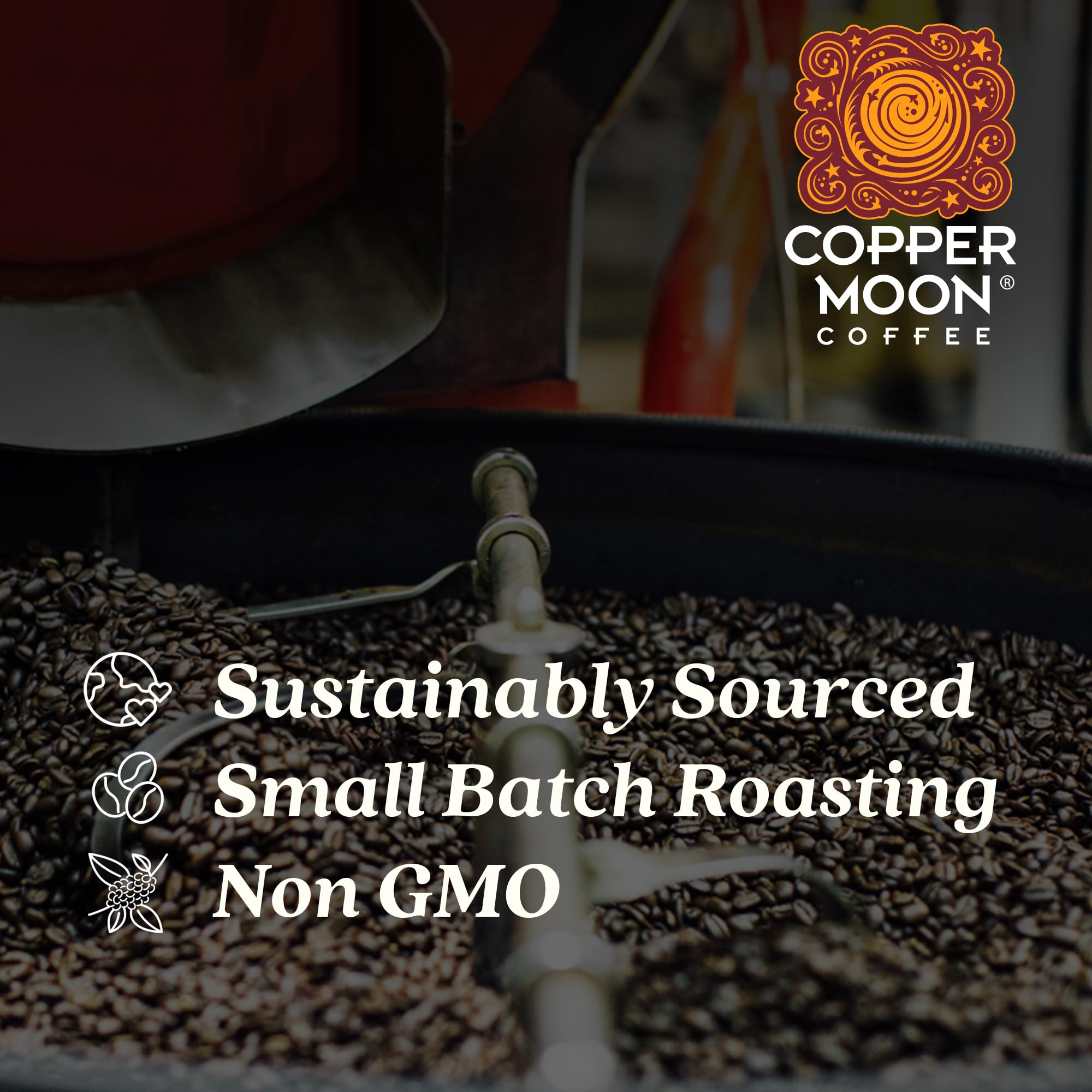Copper Moon French Roast pods deliver earthy, deep flavor for a bold cup.