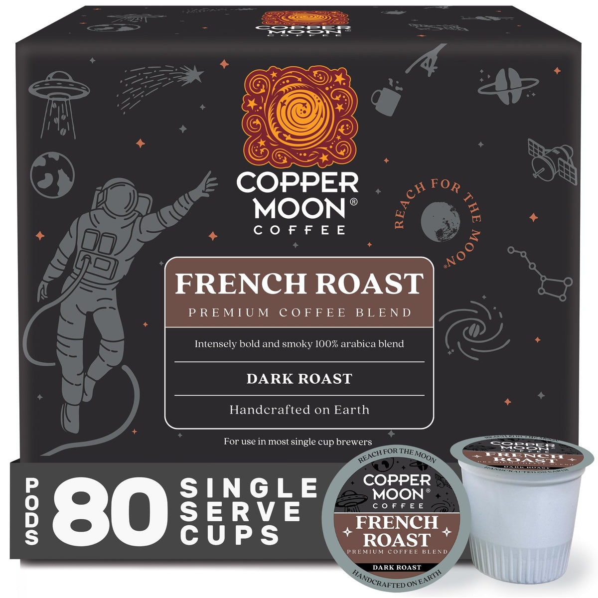Copper Moon pods packaging shown for quick, mess-free brewing