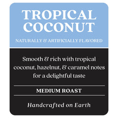 Copper Moon Tropical Coconut ground coffee for quick, aromatic brewing