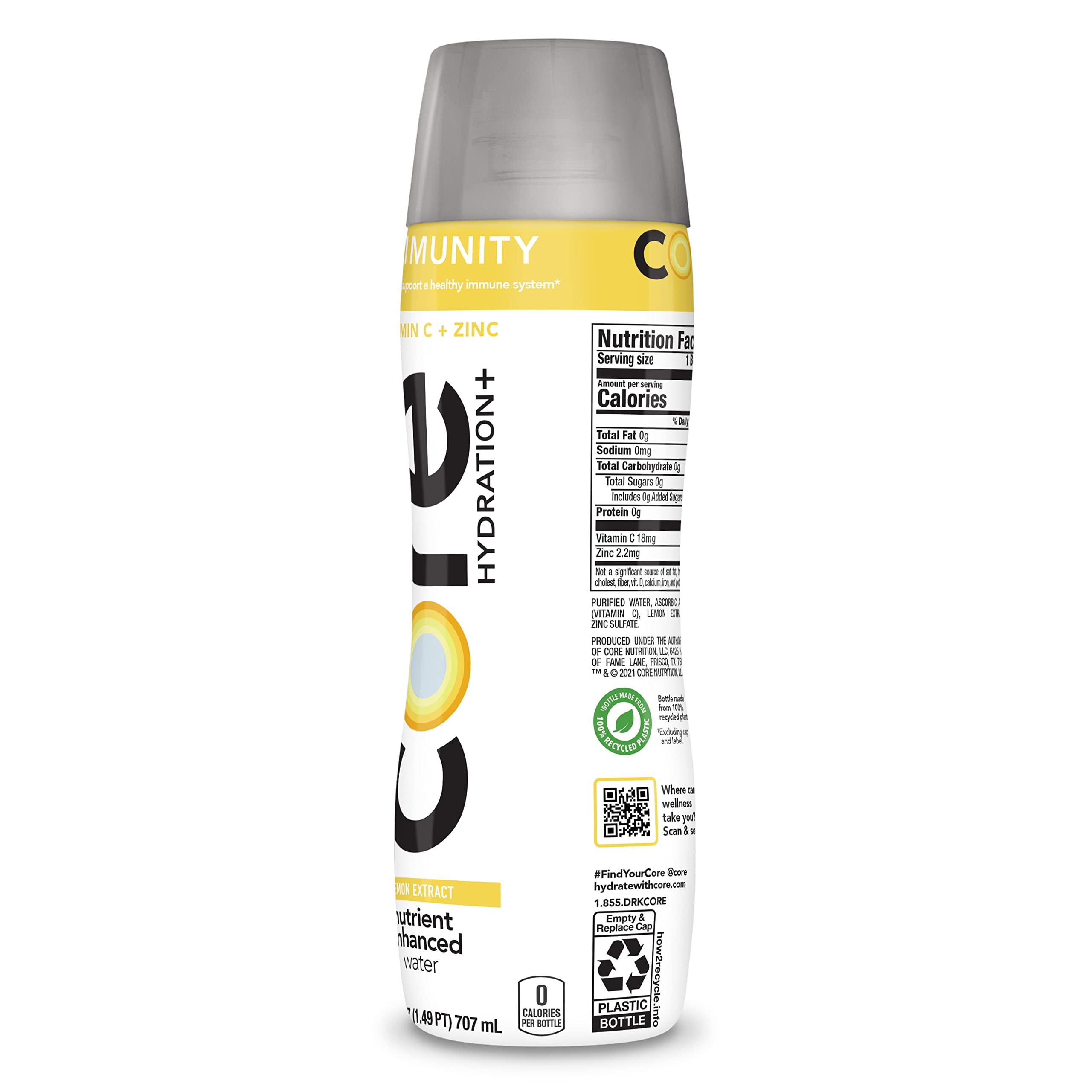 Core Hydration+ Immunity hydration bottle designed for active lifestyles.