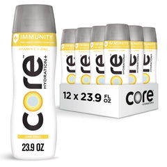 Core Hydration+ Immunity lemon bottle on the go promotes refreshing hydration.