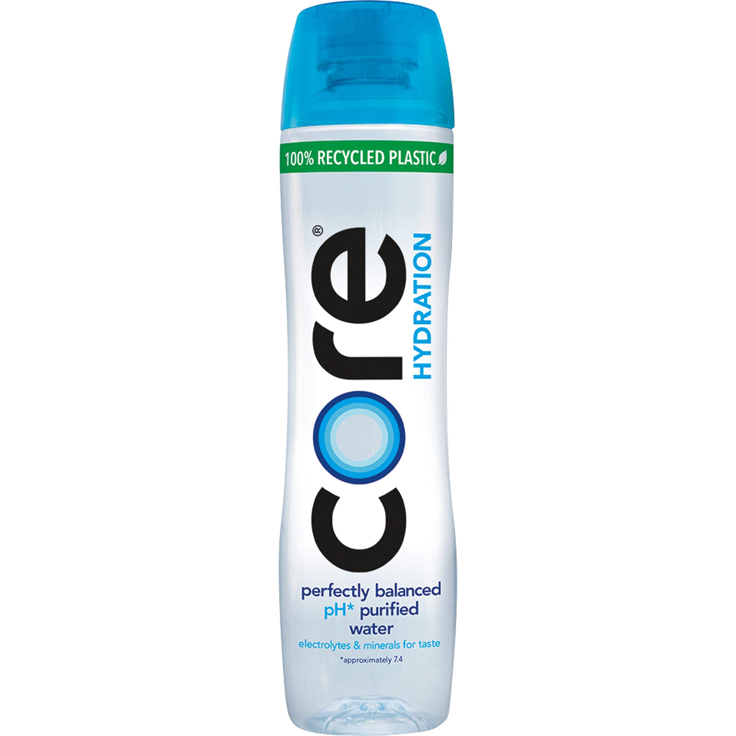 Core Hydration pack of 12 bottles for easy stocking and travel.