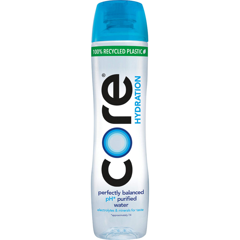 Core Hydration pack of 12 bottles for easy stocking and travel.