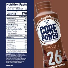 Core Power Chocolate Protein Shake 14oz bottle for on-the-go fueling