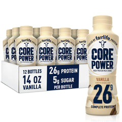 Core Power Vanilla bottle front showing 26g protein for recovery