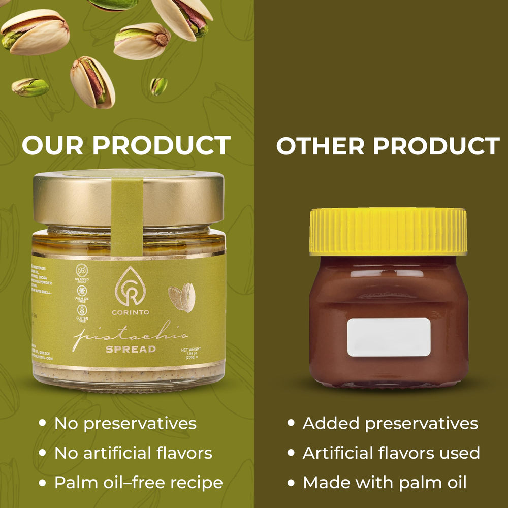 CORINTO pistachio cream spread as a pastry filling with creamy texture.