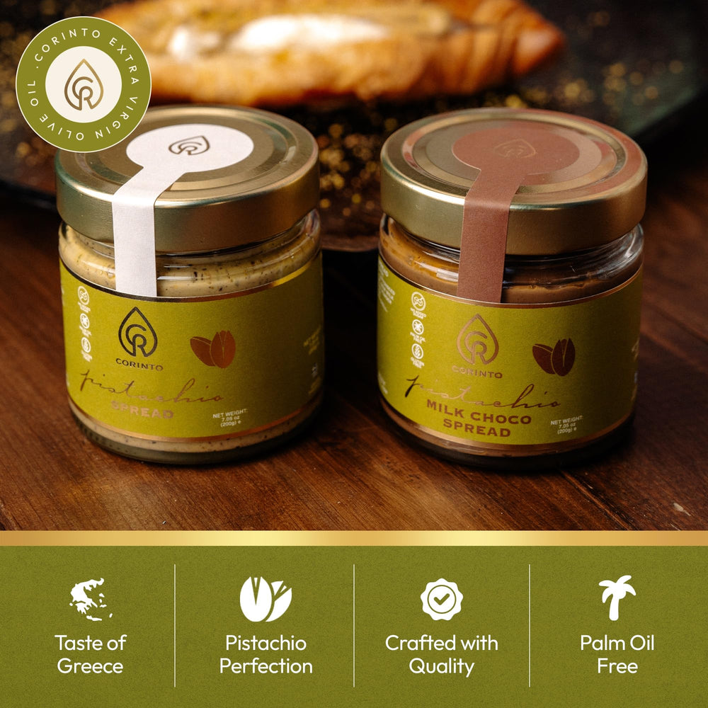CORINTO pistachio cream spread added to smoothies for extra creaminess.
