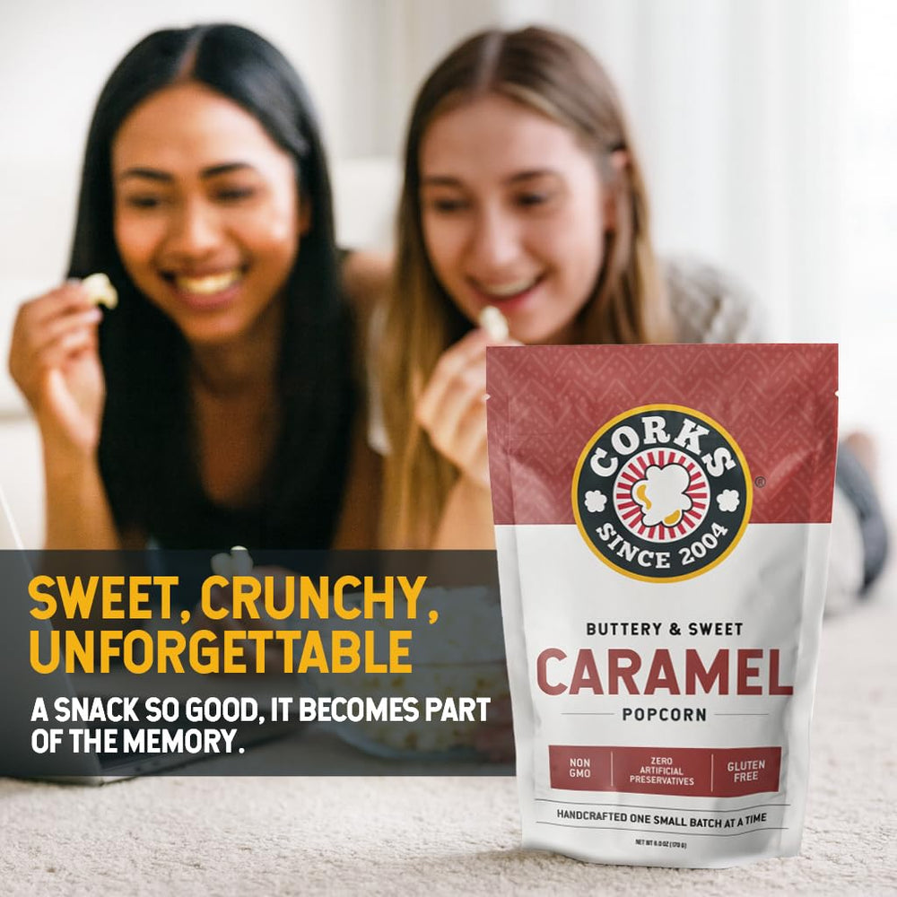 Corks Popcorn Classic Caramel baking use sprinkle into desserts.