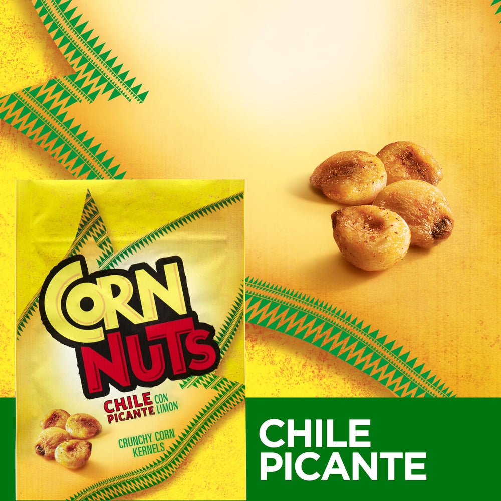 Corn Nuts 12-pack display emphasizes convenient bulk snacking for gatherings.