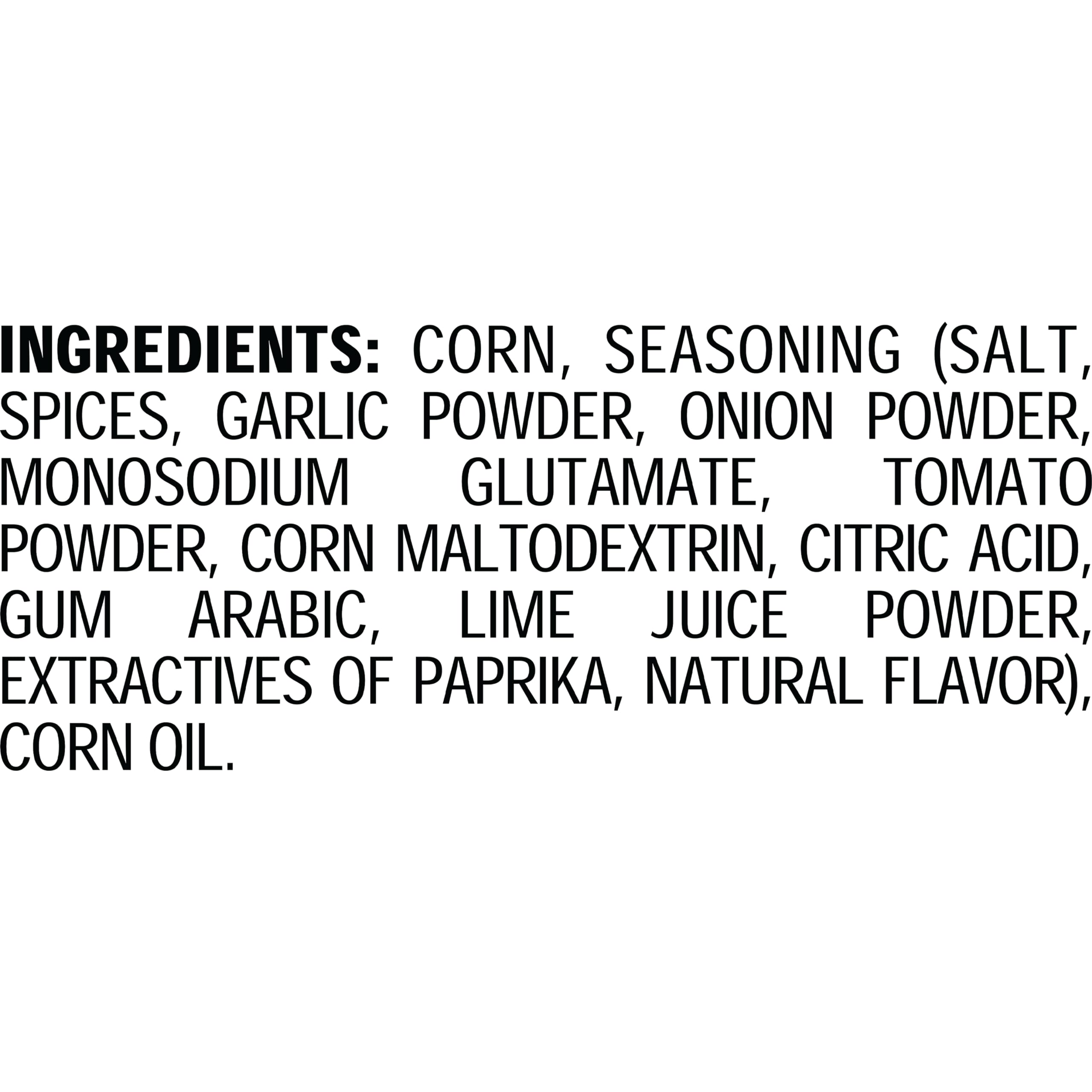 Close-up of Corn Nuts Loaded Taco flavor crunchy kernels with lime.