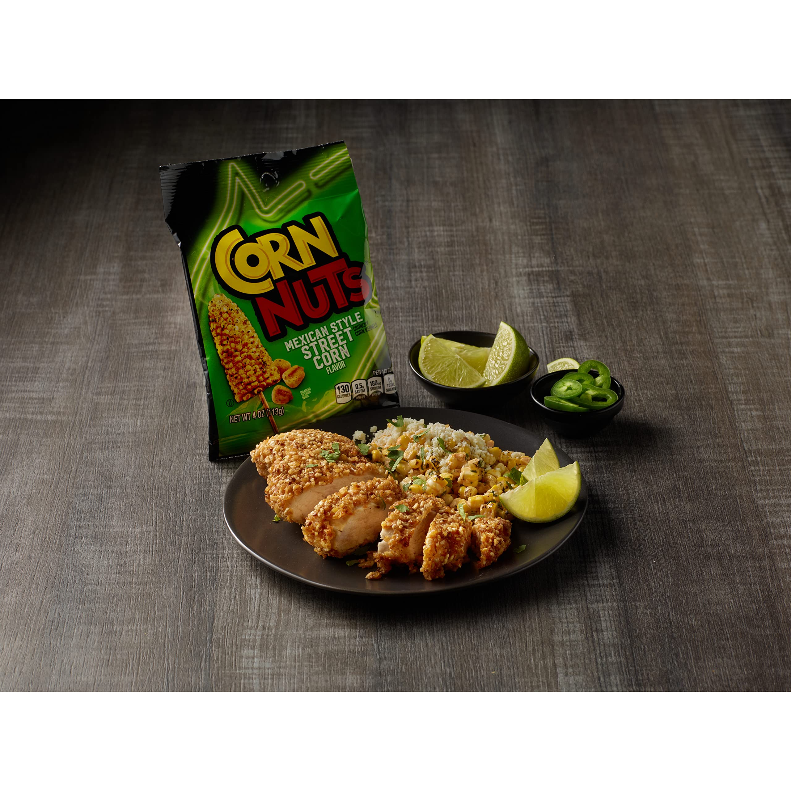 CORN NUTS Mexican Style Street Corn crunch elevates gaming sessions with zesty notes.