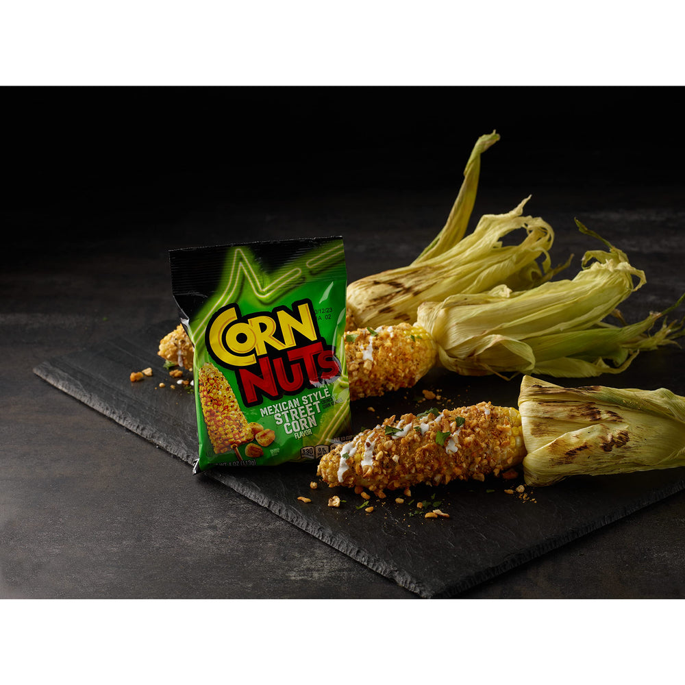 CORN NUTS Mexican Style Street Corn pairing with beverages enhances flavor.